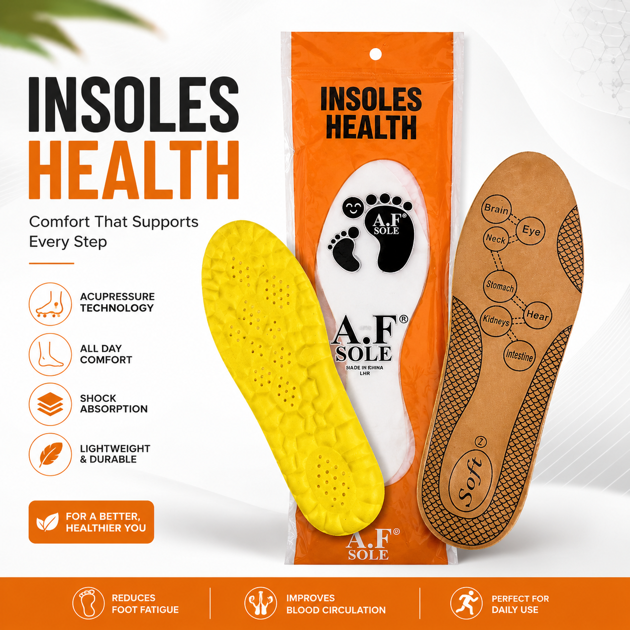 12 PAIRS OF AF PREMIUM COMFORT AND MEDICATED INSOLES